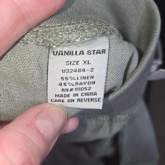 Vanilla Star Linen Blend Jogger NWT Sage Sz XL - Picture 6 of 8